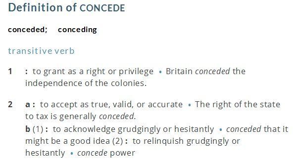 concede